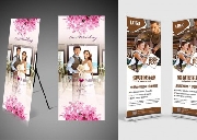 打印大幅相片，制作婚庆迎宾海报。相片装框