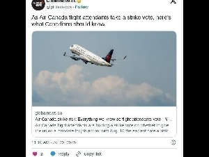 
                加航面临罢工威胁 最好这样订机票
            