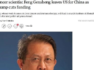 川普砍大学经费 知名癌症专家离美回中国