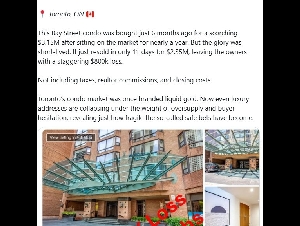 
                惨烈！多伦多豪华公寓刚买半年血亏80万抛售！市场继续探底
            