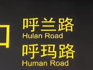 哭笑不得，上海地铁新站英文标识现低级错误